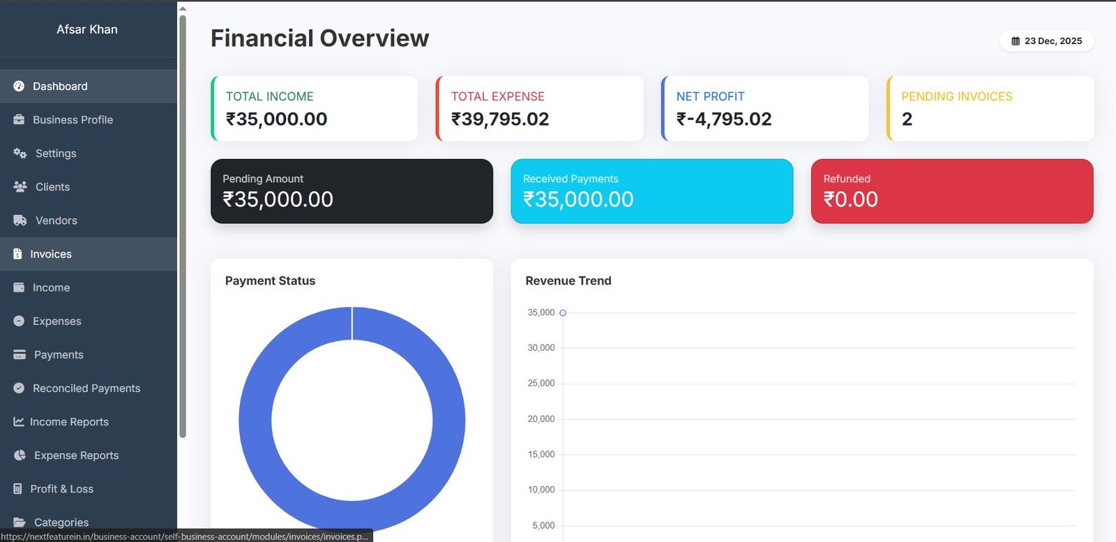 Cash Flow Account Management System